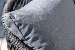 "Милан" лаунж-зона 4-местная плетеная из роупа (веревки), каркас алюминиевый темно-серый, роуп темно-серый