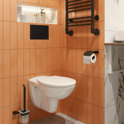 Кнопка смыва для унитаза DIWO 7323 пластик, цвет матовый черный