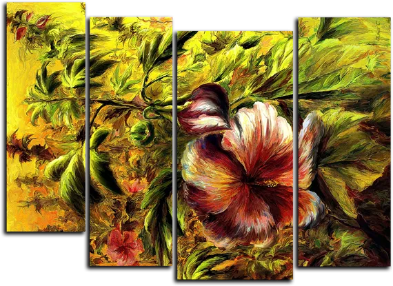 Модульная картина "Солнце на дереве"