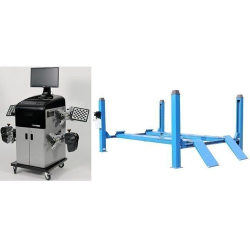 Подъемник Комплект TS5.5D-4L 4-хст. г/п 5,5 т, 380 V с траверсой 2,5+Т6202 Стенд сход развал 3D