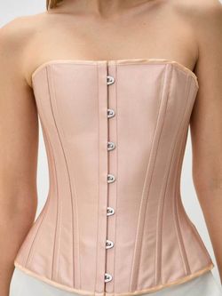 Жемчужно-розовый утягивающий корсет на выход