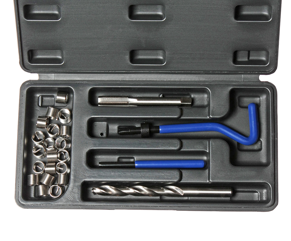 Набор инструментов и вставок для восстановления резьбы М10х1.25мм L=13.5мм 14 предметов JTC