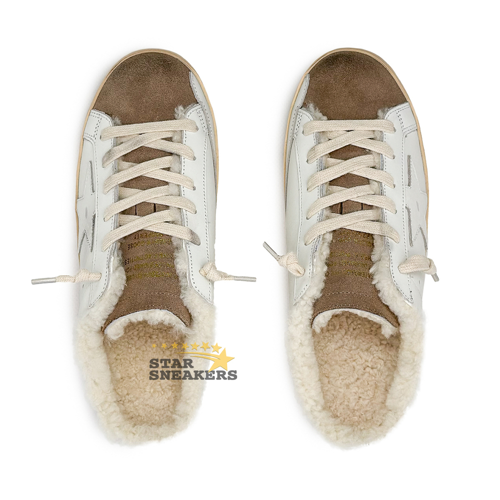 Кеды женские с мехом Golden Goose Superstar