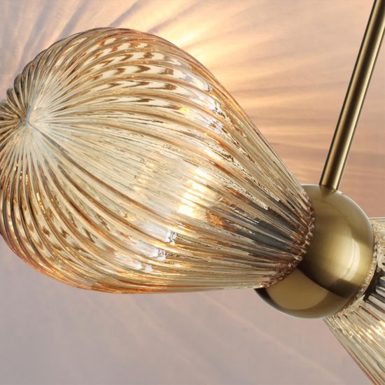 5402/2 MODERN ODL_EX23 000 золотой/янтарный/металл/стекло Подвес E14 2*40W ELICA