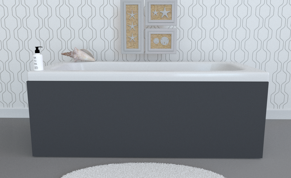Экран под ванну глухой TR-10-237 графит матовый soft touch