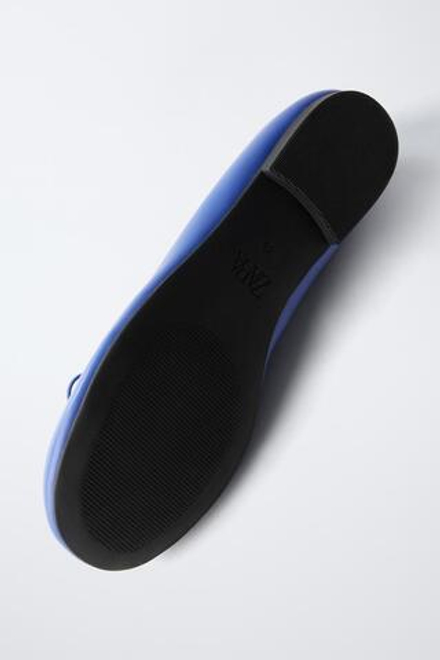 ZARA БАЗОВЫЕ БАЛЕТКИ, СИНИЙ