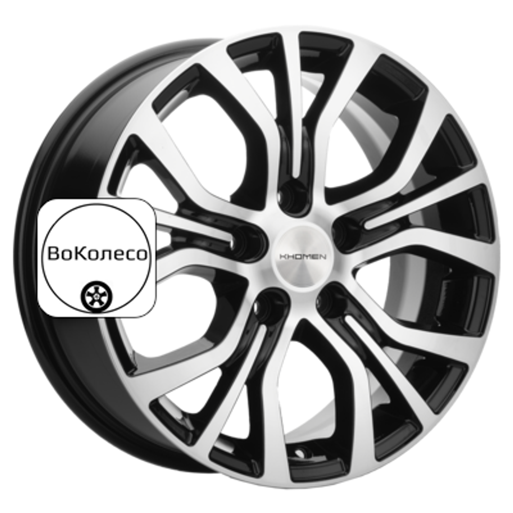 6,5x16/5x110 ET45 D67,1 KHW1608 (DFM 580) Black-FP Khomen Wheels