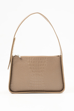 Louis Lefevre Сумка женская натуральная кожа через плечо багет бежевая