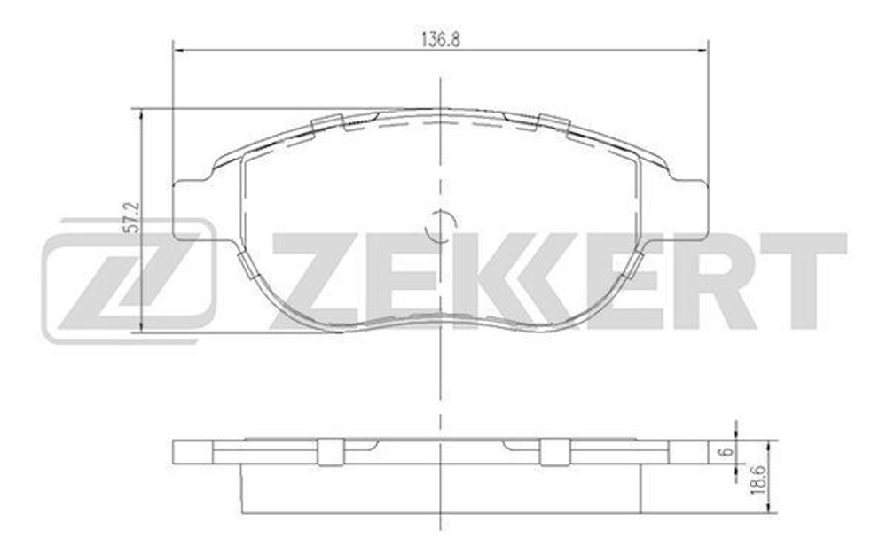 ZEKKERT BS1447 Колодки тормозные передние GELLY EMGRAND EC7 CITROEN BERLINGO C4