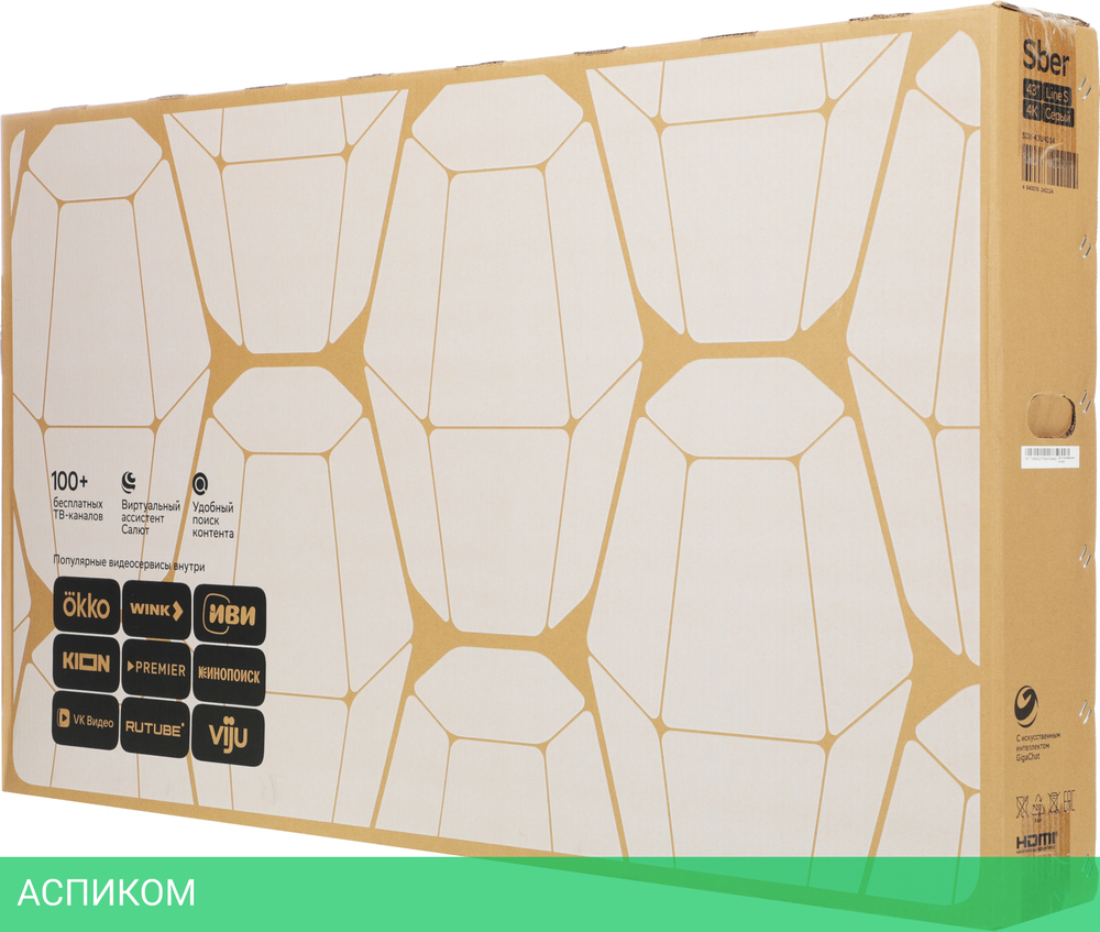 Телевизор LED Sber 43" SDX-43U4014