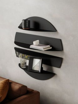 MetaDec Комплект полок Круг, 54см, черные