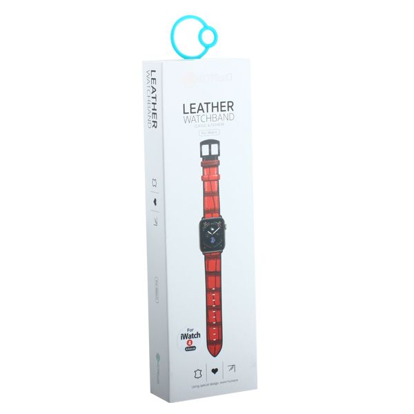 Ремешок кожаный COTEetCI W37 Fashion Leather (WH5262-BK) для Apple Watch 40мм/ 38мм Черный