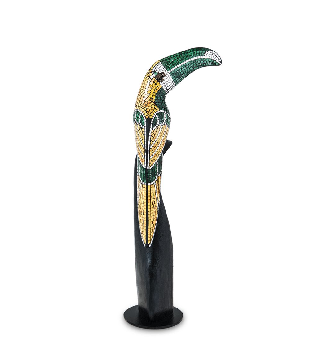 23-006-02 Статуэтка «Тукан» дерево+стекл.мозаика 60 см