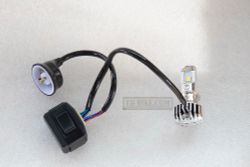 T19 LED bulb. Hi-Low beam. 40W, DC-AC 9-18V. Made in Thailand.