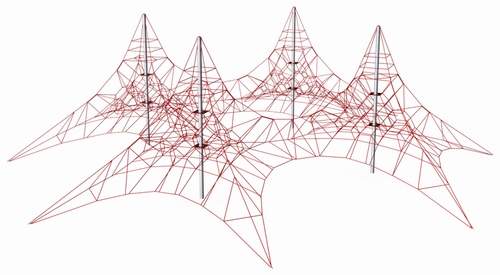 Маленькая четырёхмачтовая космическая сеть