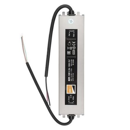 Блок питания для светодиодной ленты 100Вт 8.3А 12В IP67 BSPS влагозащ. метал. JazzWay 3329280A