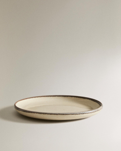 Zara Home тарелка пирожковая из каменной керамики, цвет бежевый, 16.2 см