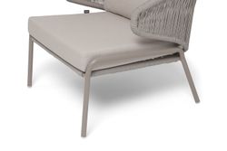 "Альмерия" кресло плетеное из роупа, каркас из алюминия, цвет бежевый