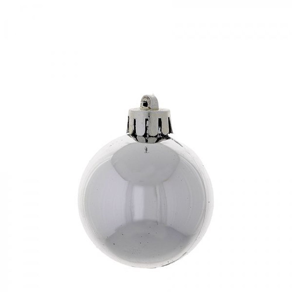 GAEM Набор из 12шт, Украшение новогоднее Шар "Серебряный жемчуг", D 4 см, L9,5 W9,5 H10,5 см
