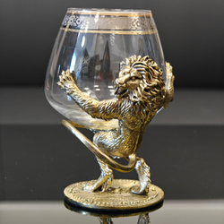 Бокал для коньяка "Лев" в подарочном футляре