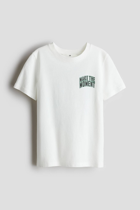 H&M Футболка с принтом, белый