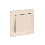 ATLASDESIGN 1-клавишный ВЫКЛЮЧАТЕЛЬ, сх.1, 10АХ, в сборе, быстрозажим. клем., БЕЖЕВЫЙ