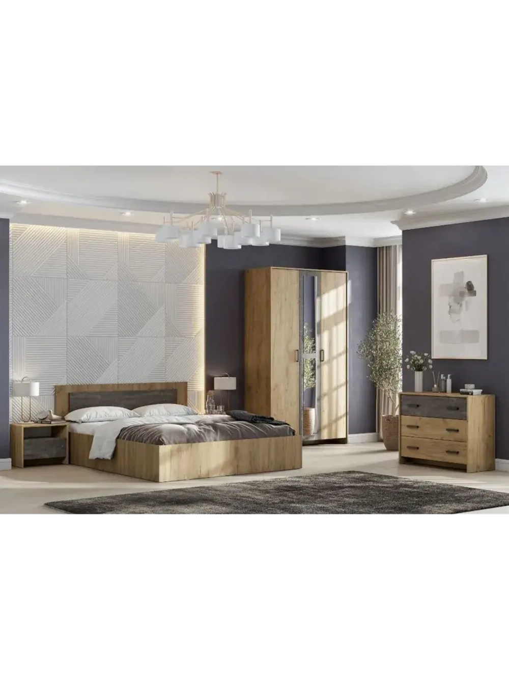 Спальный гарнитур, мебель комплект для спальни 120х50х210 см