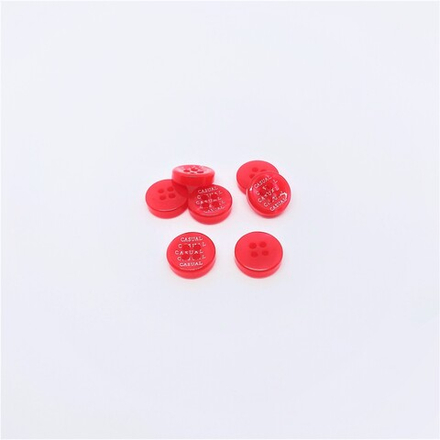 Пуговицы №577, 4пр.,11мм, цв.красный (CN 2502)