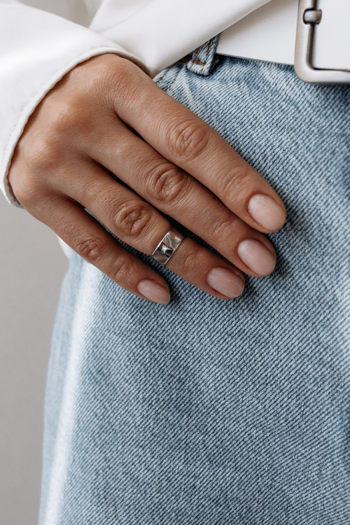 Фаланговое кольцо "Битое"