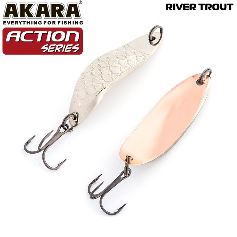 Блесна колебалка Akara Action Series River Trout 45 11 гр. 2/5 oz. Sil-Cu