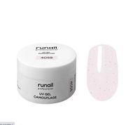 Гель-УФ Камуфлирующий №4058 RuNail 15 г. Серебристый фарфор