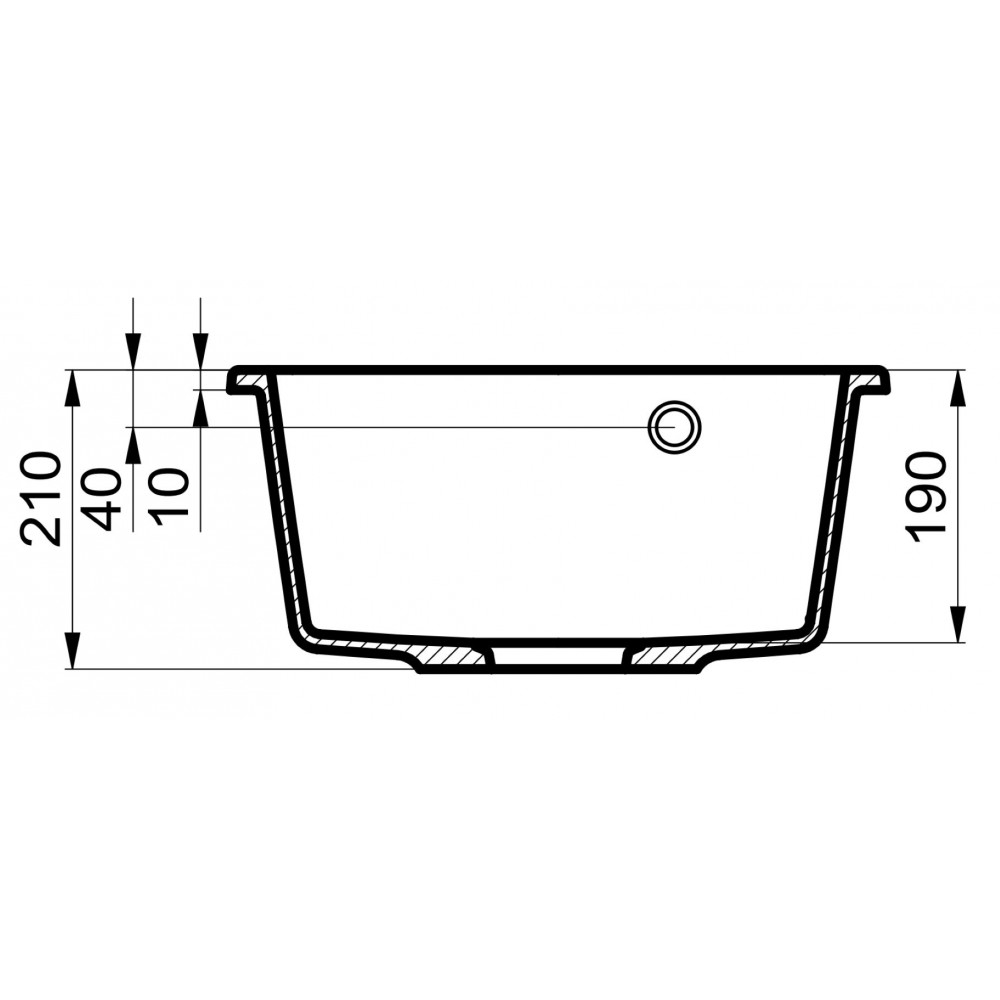 Мойка для кухни MILACIO Leon 55 Cuarzo MC.77082, белый