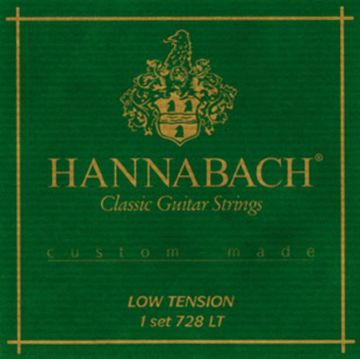 Струны для классической гитары, низкое натяжение, Hannabach 728LT Custom Made Green