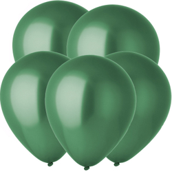 Латексные шары металлик с гелием темно-зеленые