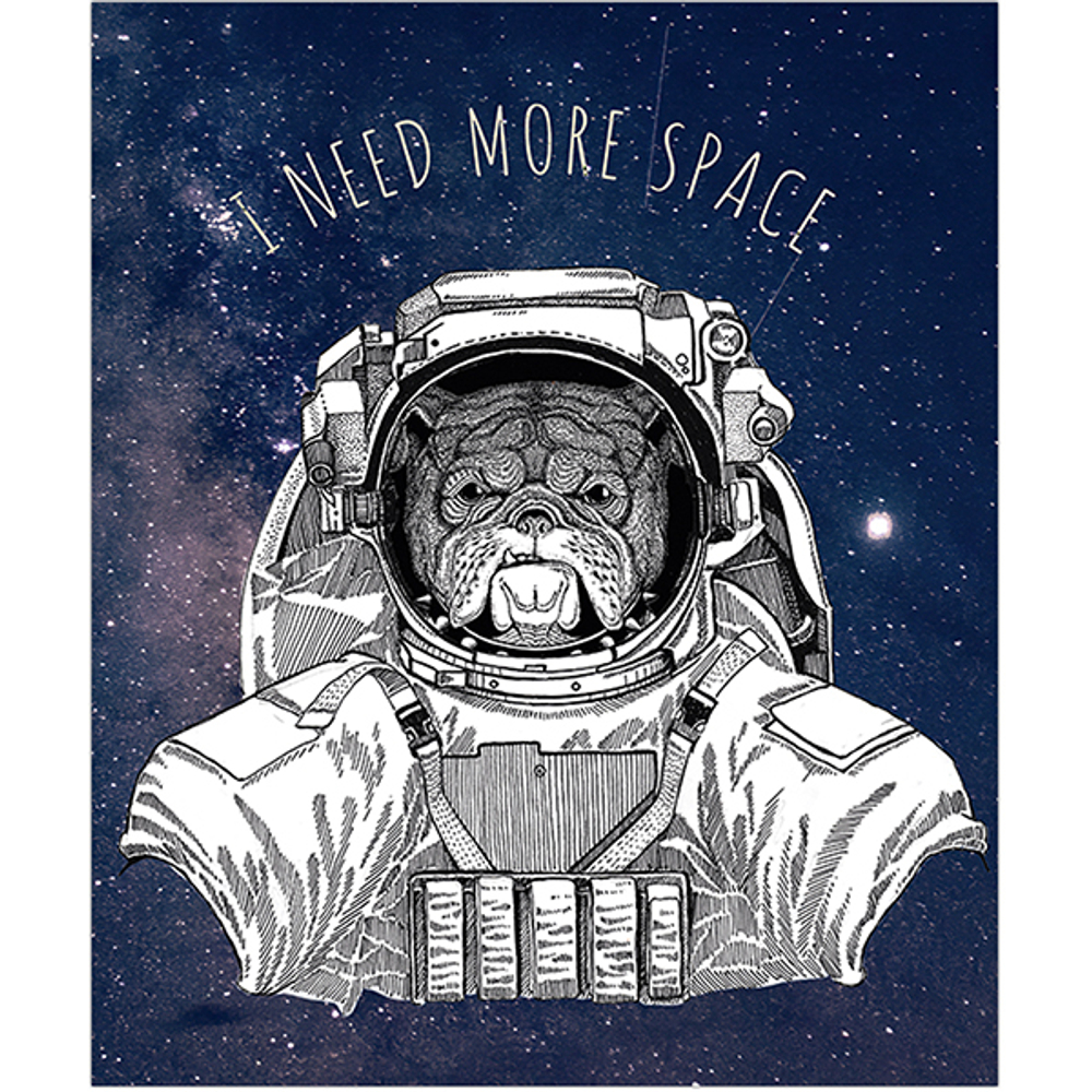 Тетрадь общая 48 листов на скрепке "I need more space"