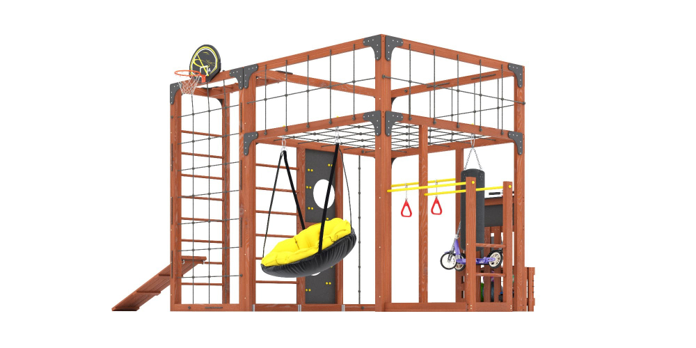 Детская площадка Савушка КУБ-2 (Махагон)