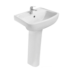 Раковина подвесная Santek "Лонги-60" 600х420х195 фарфор, 1 отверстие под смеситель, белая (1.WH50.1.756)