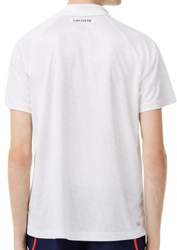 Мужское теннисное поло Lacoste Tennis x Novak Djokovic Printed Polo-Dry Technology - white