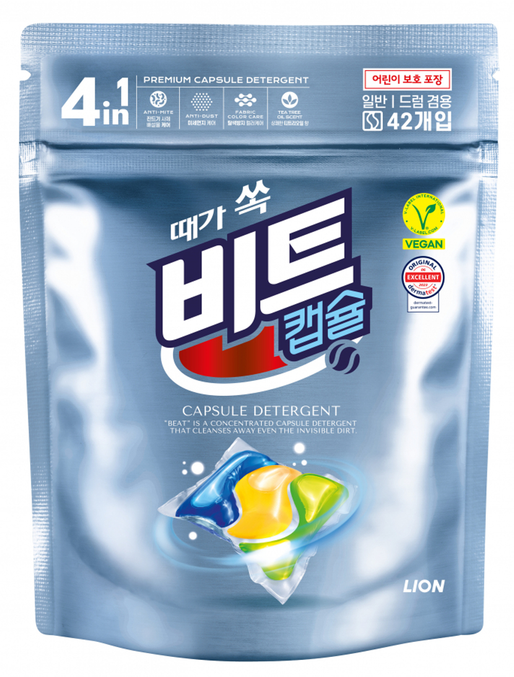 LION Beat Capsule Detergent Средство для стирки жидкое в капсулах 42шт