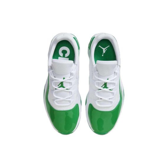 Jordan Air Jordan 11 Винтажные баскетбольные мячи Низки по Бело-зеленым Женским