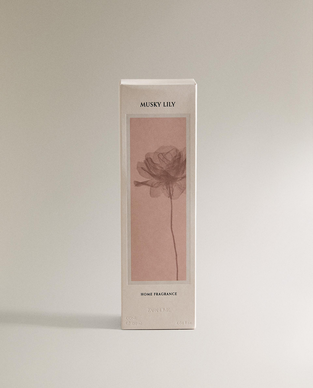 Zara Home Аромадиффузор Musky Lily 120 мл, тростниковые палочки микадо, аромат цветочный древесный, Розовый