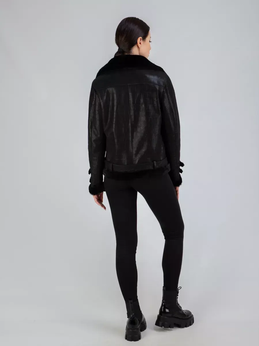 Дубленка авиатор натуральная зимняя