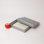 Коробка крышка-дно 30x5x20, серебро, картон