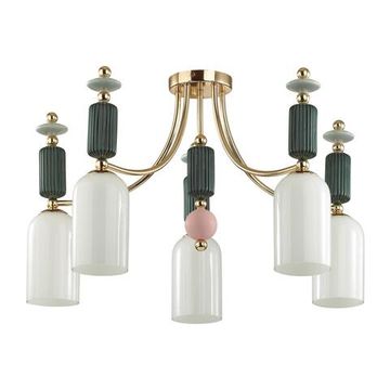 4861/5C CLASSIC ODL_EX21 199 золото/разноцветн./керамика/стекло Люстра потолочная E14 5*40W CANDY