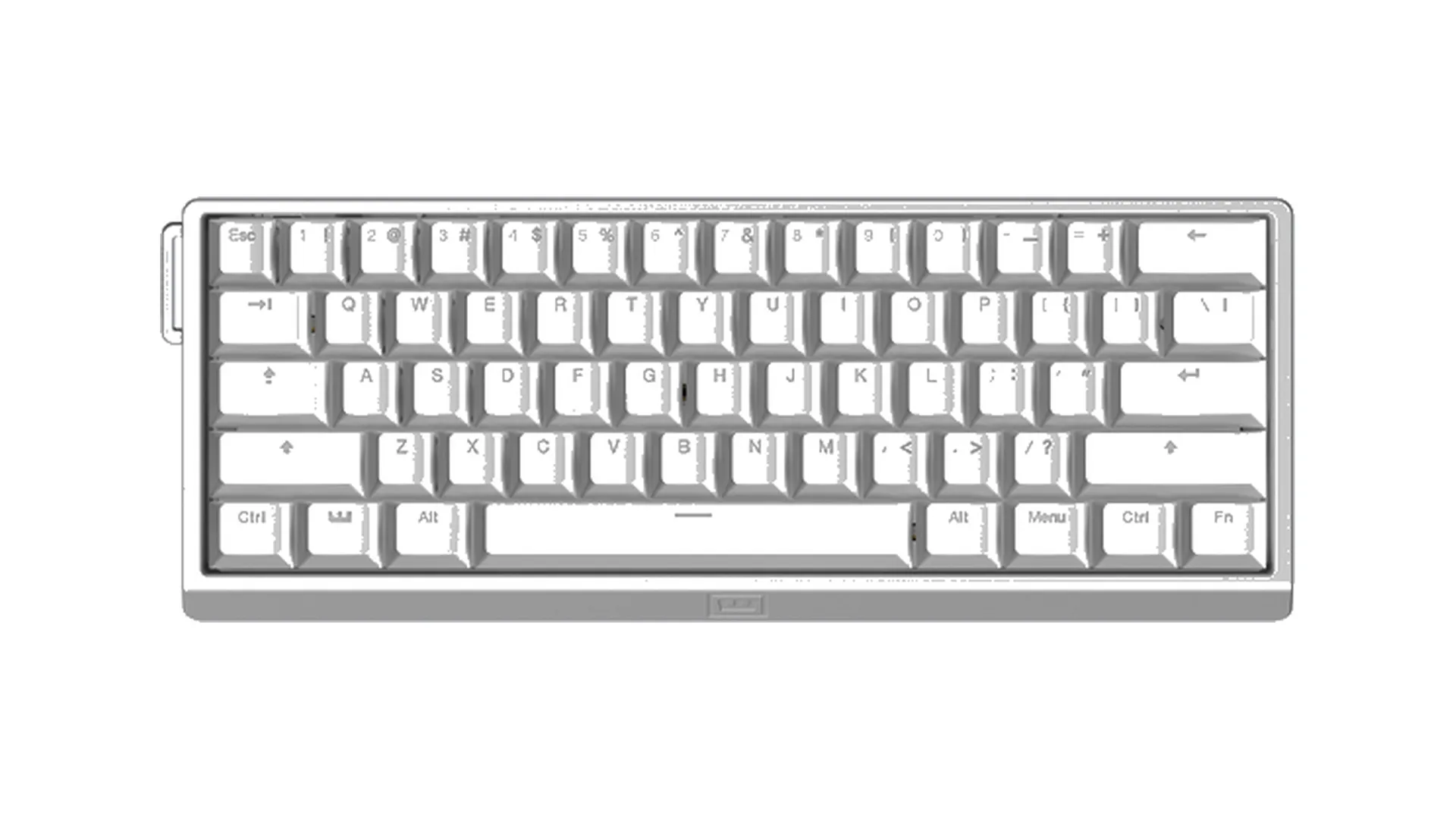 Wooting 60HE v2 Alu ANSI Platinum Silver