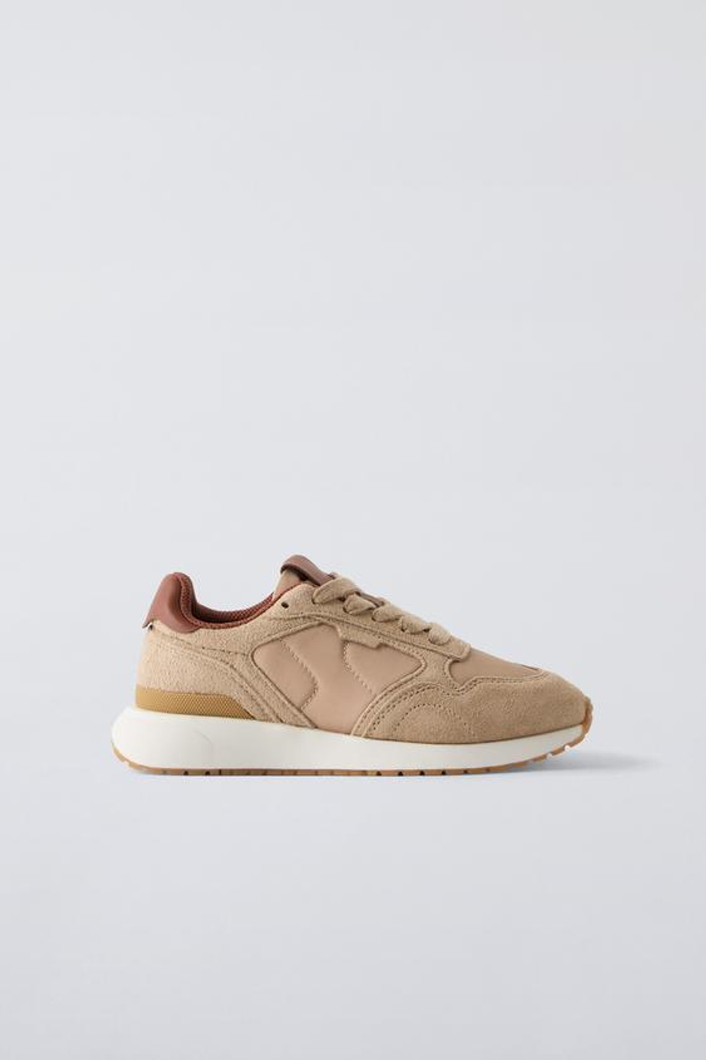 ZARA КРОССОВКИ В ПОВСЕДНЕВНОМ СТИЛЕ, КОРИЧНЕВЫЙ