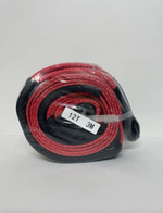 12T-3M / Трос автомобильный буксировочный, 12 тонн, длина 3 метра, ширина 70 мм, стропа, петля-петля, красный, серия - спасатель, TG (1 шт.)