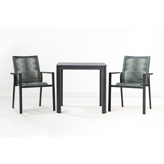 Стол обеденный leif, 80х80 см, темно-серый