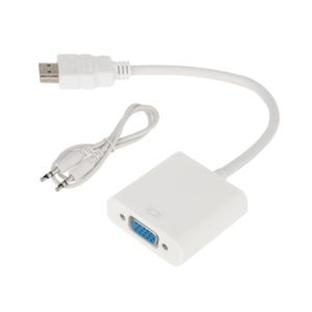 Переходник штекер HDMI - гнездо VGA, провод + шнур стерео 3,5мм REXANT