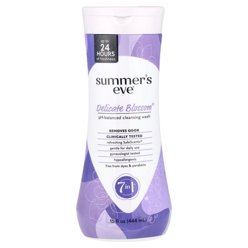 Summer's Eve, PH-сбалансированное очищающее средство 7 в 1 ™, Delicate Blossom®, 444 мл (15 жидк. унц.)